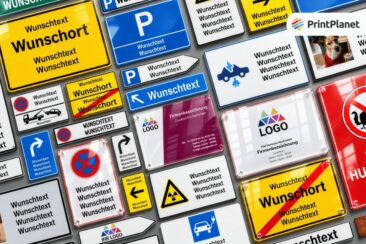 Schilder selbst gestalten: Freestyle-Schild bietet freie Maße und vielfältige Materialien