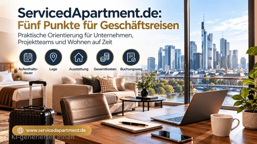 ServicedApartment.de: Fünf Punkte für Geschäftsreisen