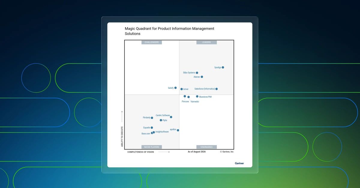 Syndigo als Leader im ersten Gartner® Magic Quadrant(TM) für Product Information Management-Lösungen positioniert