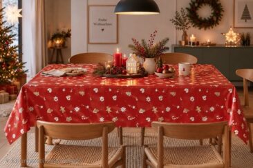 Weihnachtliche Tischdekoration leicht gemacht: KEVKUS präsentiert Wachstuch-Tischdecken für die Festtage