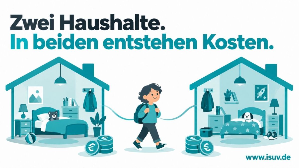 Wenn Kinder in zwei Haushalten leben, entstehen auch in zwei Haushalten Kosten